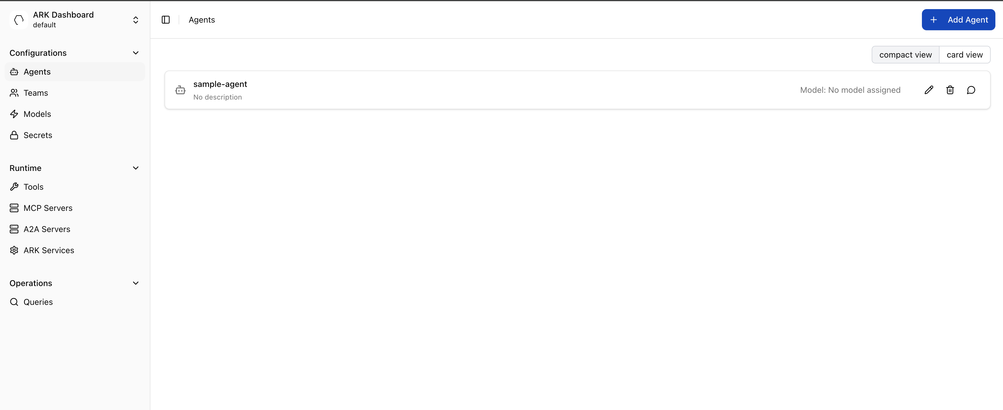Ark Dashboard Screenshot