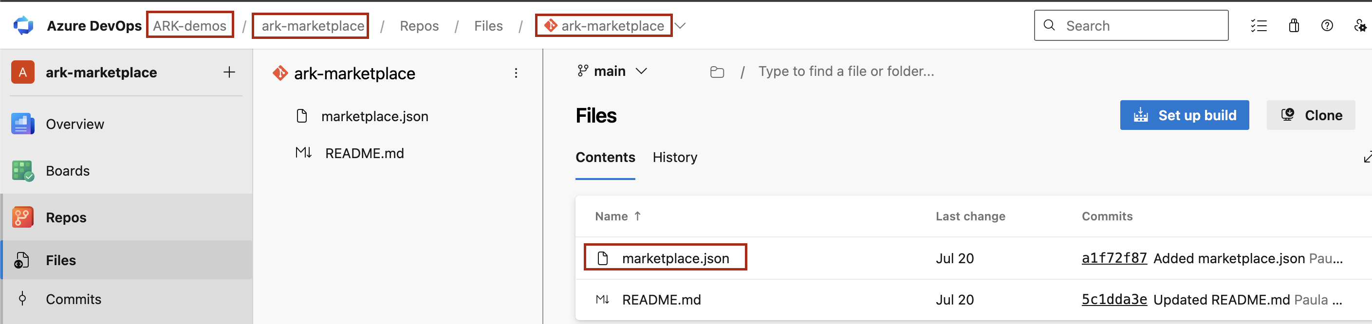 Private Azure DevOps repository